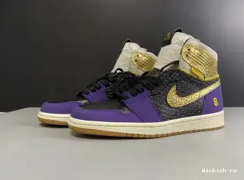 HIGH JORDAN GOLD BLACK PURPLE OG “MAMBA”  AIR 1 UNION X 0430